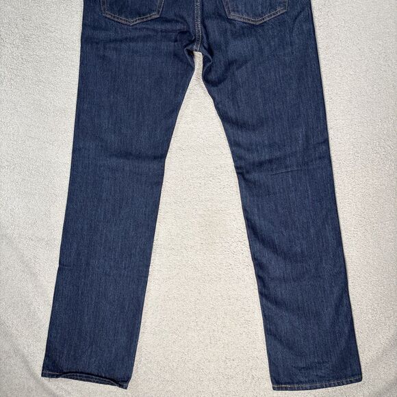 Levi’s 501 Jeans Men’s Fit 31x31 Button Fly Dark Wash No Fade Raw Denim Blank - Picture 11 of 14